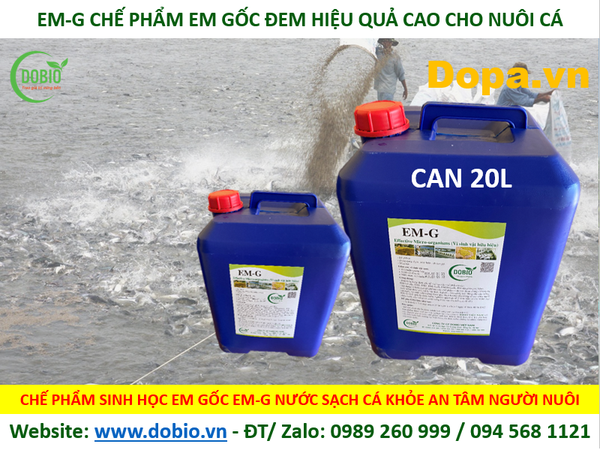 CHẾ PHẨM SINH HỌC EM G GỐC DẠNG NƯỚC 20 LÍT - Giải pháp chăn nuôi thủy sản nông nghiệp hiệu quả