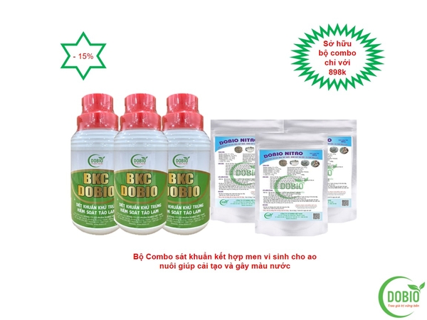 Combo sát khuẩn BKC Dobio kết hợp Men vi sinh Dobio Nitro sự kết hợp hoàn hảo