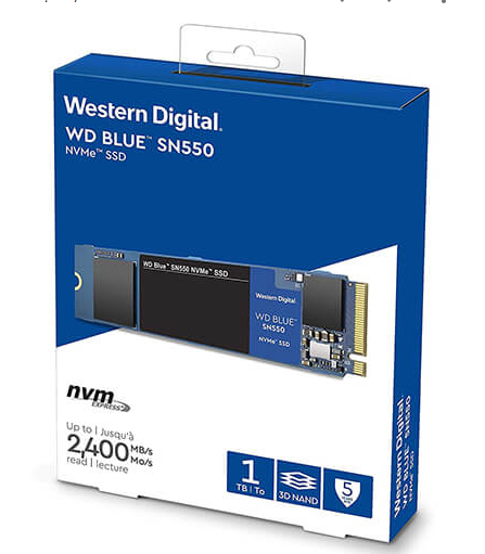 SSD WESTERN BLUE 1TB NVME SN550 PCIe CHÍNH HÃNG VAT FULL