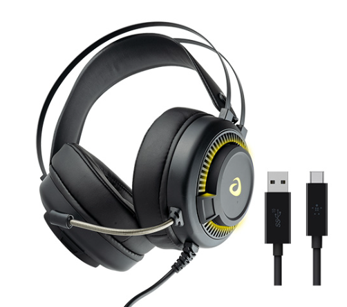 HEADPHONE DAREU EH416 black RGB 7.1 VAT