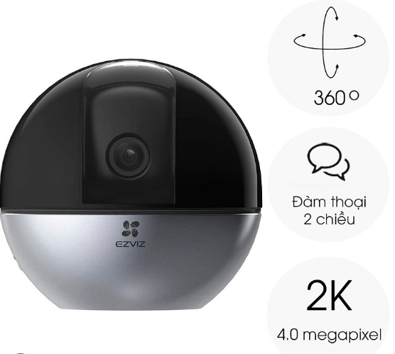 CAMERA EZVIZ E6 3K 5.0MP Tặng thẻ 64gb (Indor,xoay 360,AI) VAT