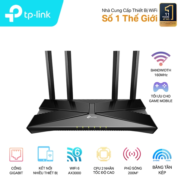 PHÁT WIFI TPLINK RT-AX53U AX3000 (WIFI6/2 BĂNGTẦNG) VAT