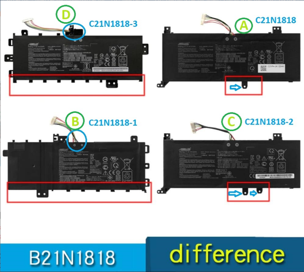 Pin Laptop Asus X509/F412 B21N1818-1 ZIN Nhiều tai