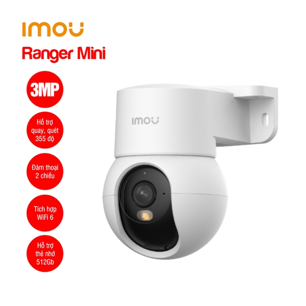 Camera IMOU IPC-K2MP-3H1WE 3MP 2K FULL MÀU INDOOR (WIFI/THẺ/XOAY) VAT