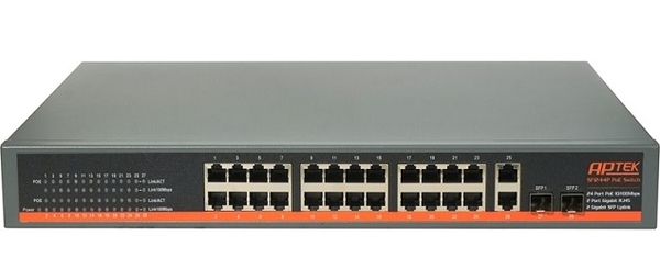 Switch Poe Aptek 24 Port SG1244P 1GB (2Uplink 1Gb+2SFP) VAT