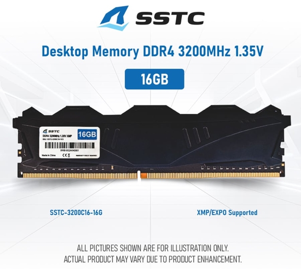 RAM PC DR4 SSTC 16GB/3200 TẢN NHIỆT VAT