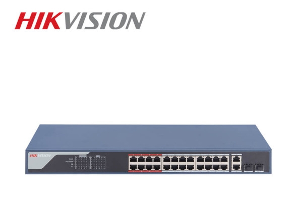 SWITCH POE HIKVISION DS-3E1326P-EI/M 24 PORT 100M (2 UPLINK,1SFP) VAT