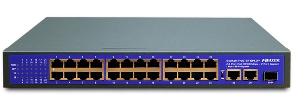 SWITCH POE APTEK 24 Port SF1243P 100Mb (2P Uplink 1Gb+1 SFP) VAT