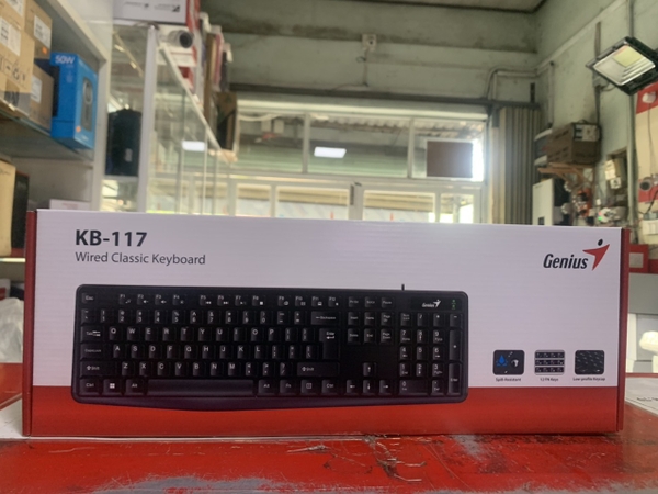 KEYBOARD GENIUS KB117 CỔNG USB CHÍNH HÃNG