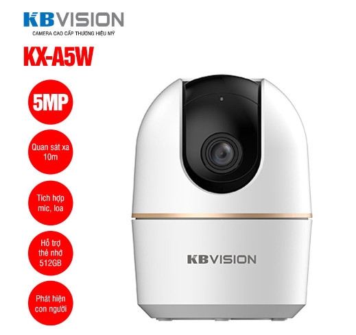 CAMERA KBVISION A5W 5MP (360 INDOOR,WIFI6,H265,THẺ) VAT