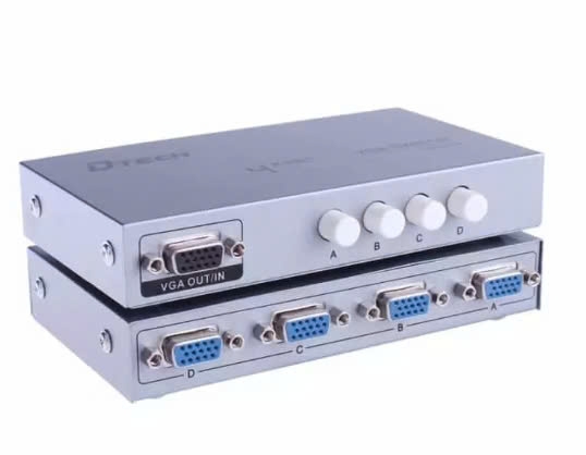 HUB 4 CPU DÙNG CHUNG 1 LCD (SỬ DỤNG CỔNG VGA)