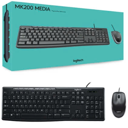COMBO KEYBOARD+MOUSE LOGITECH MK200 VAT