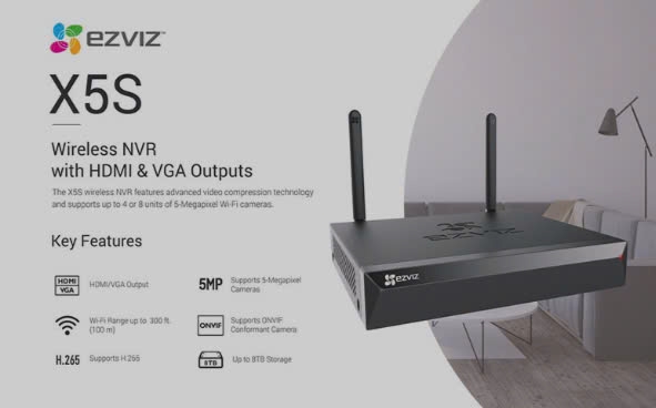 ĐẦU THU CAMERA EZVIZ CS-X5S-8W 8 KÊNH WIFI VAT