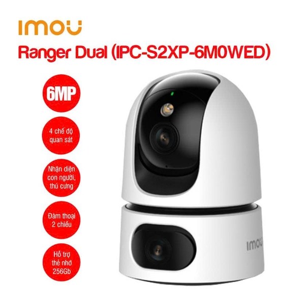 CAMERA IMOU IPC-S2XP-6M0WED 2 MẮT 6MP INDOOR VAT