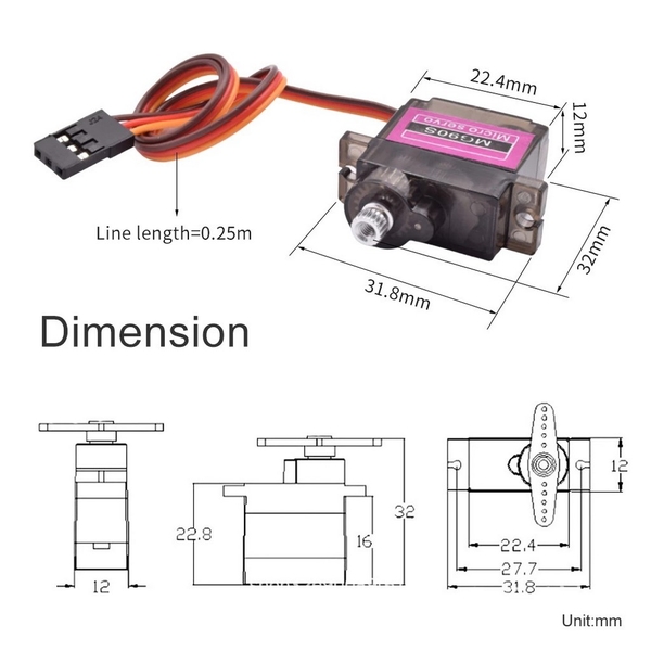 Động Cơ RC Micro Servo MG90S