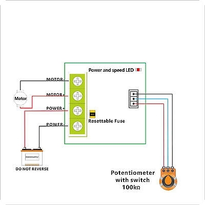 sơ đồ chân Module Điều Khiển Tốc Độ Động Cơ DC 1803BW (PWM) 