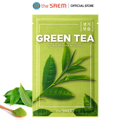 Mặt Nạ Giấy Dưỡng Da the SAEM Natural Green Tea Mask Sheet 21ml