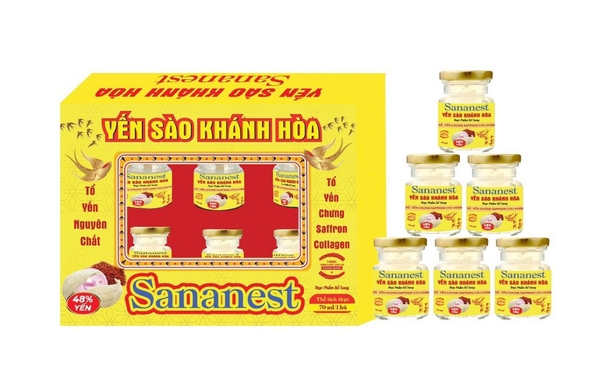 YẾN SÀO KHÁNH HOÀ SANANEST SOFFRON COLLAGEN 48% tổ yến