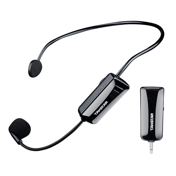 Bộ micro cài đầu không dây UHF kênh đơn HM-200W