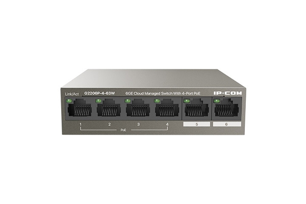 Switch Quản Lý Cloud 6GE với 4 cổng PoE G2206P-4-63W