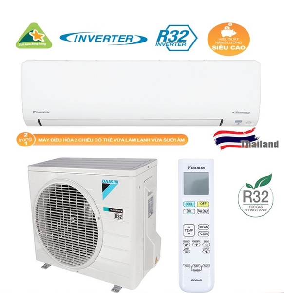 Điều hòa Daikin Inverter 2 chiều 12.000BTU FTXV35QVMV Mới 2021