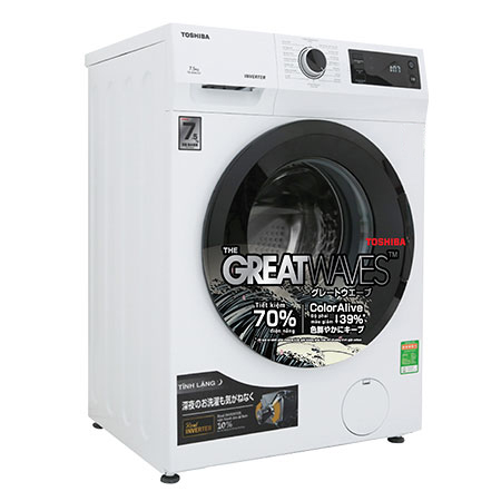 Máy giặt lồng ngang Toshiba Inverter 8,5Kg TW-BK95S2V(WK) Mới 2021