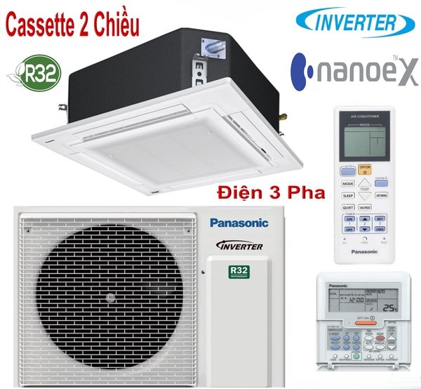 Điều hòa Panasonic Cassette 2 ChiềU 48000 Inverter S-3448PU3HB/U-48PZ3H8 Mới 2024