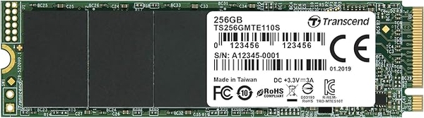 Transcend TS256GMTE110S 256GB M.2 PCIe Gen3x4 NVMe Internal Solid State Drive