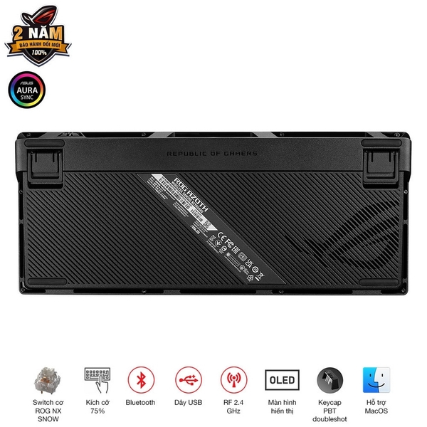 Bàn phím Gaming Asus ROG Azoth NX SW - 90MP031A-BKUA01
