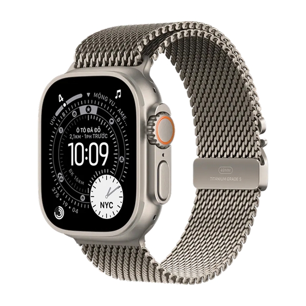 Apple Watch Ultra 3 49mm Natural Titanium Trail Loop (Natural) MF0E4SA/A – Đồng Hồ Thông Minh Cao Cấp Chính Hãng Apple