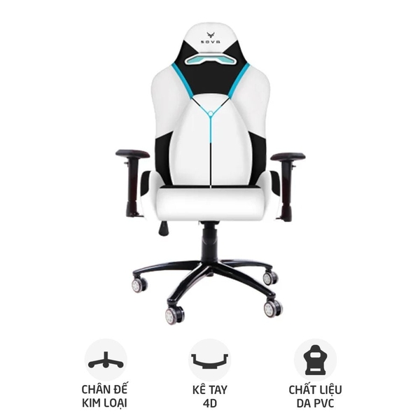 Ghế Game Centaur Sova Black White - CE-SOVA-BKWH