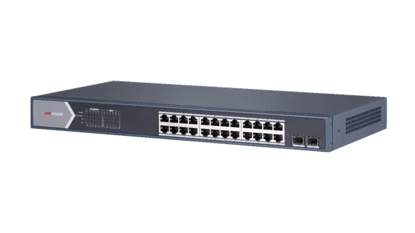 Hikvision Switch POE GIGABIT 24 cổng PoE 1000M,  1 cổng SFP độc lập 1000M , 1 cổng RJ45 1000M, Layer 2