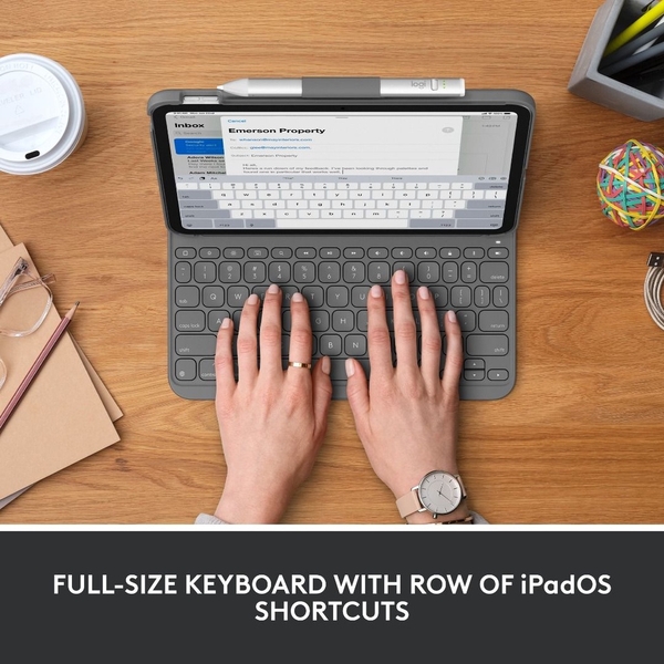 Bao da kèm phím Logitech Slim Folio dành cho iPad Gen 10  (920-011432)