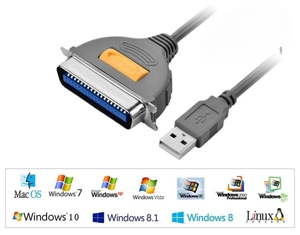 Dây máy in UGREEN 20225 USB to LPT IEEE1284 cho máy in, in phun, laser etc