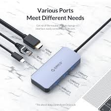 Đế cắm đa năng 6 trong 1 cổng Type C MC-U602P-GY