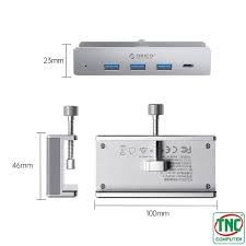 Bộ chia Type C ra 5 cổng USB 3.0 MH4PC-10-SV-BP