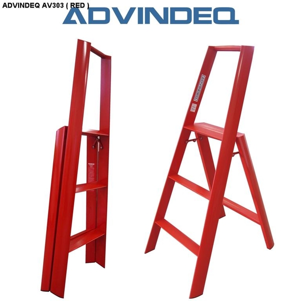 Thang nhôm ADVINDEQ AV303 (Red) 3 bậc