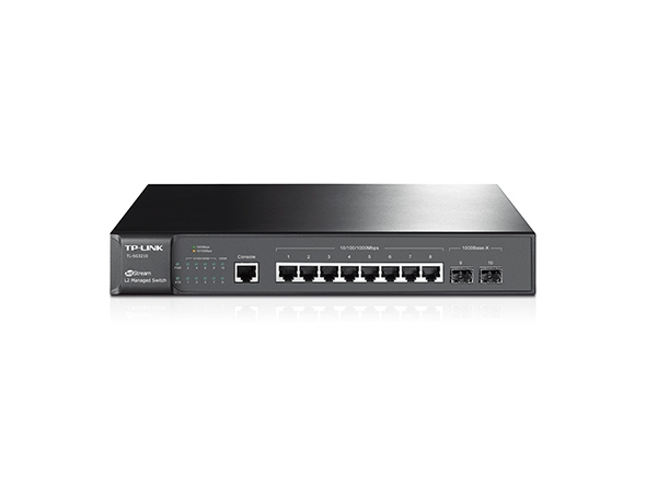 Bộ quản lý chia tín hiệu tplink TL-SG3210 JetStream 8 cổng Gigabit L2 với 2 khe cắm SFP
