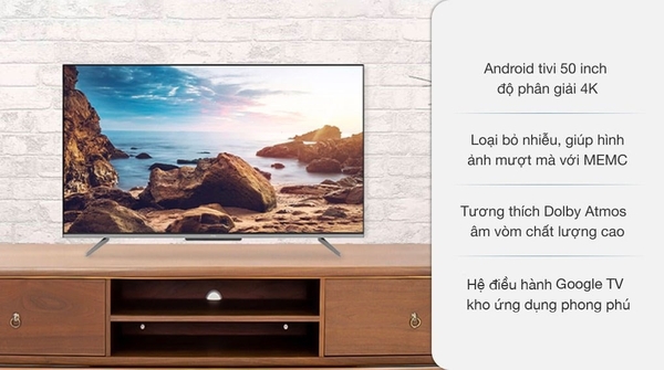 Smart Tivi TCL 4K 50P725 50 inch UHD Mới 2025