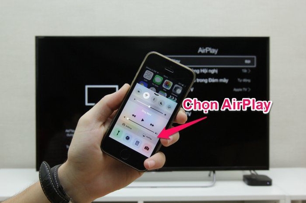 phản chiếu màn hình iphone lên tivi