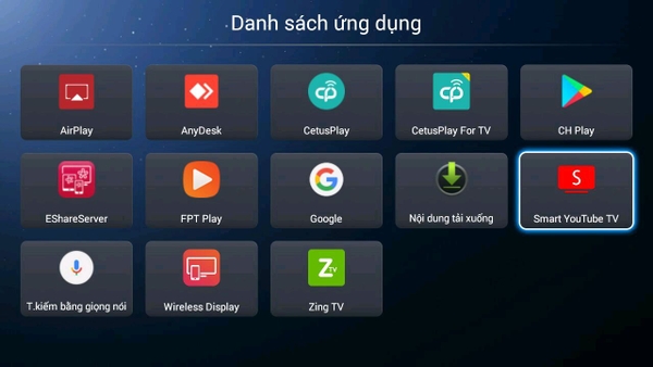 Nhóm 1 – Giao diện đơn giản: Dùng CH Play và Smart YouTube TV Nhóm 1 – Giao diện đơn giản: Dùng CH Play và Smart YouTube TV