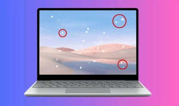 màn hình laptop bị đốm sáng
