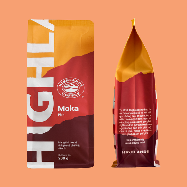 Cà phê rang xay Moka Highlands Coffee gói 200g