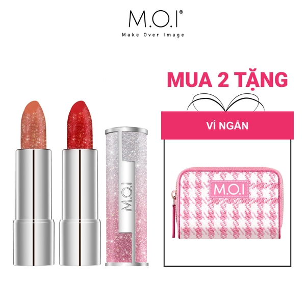 [ Tặng VÍ NGẮN 599K] Set 2 Son thỏi M.O.I Sparkling Matte The Stars Collection - Màu Tự Chọn