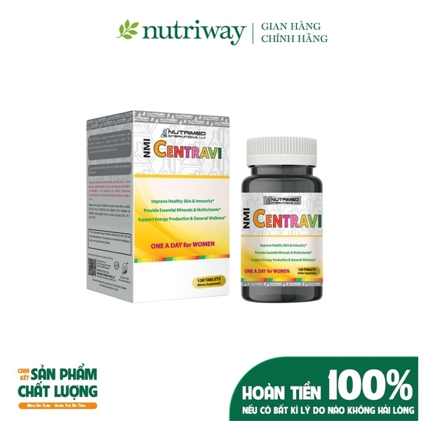 Thực phẩm bổ sung sức khỏe  NMI CENTRAVI Nutriway 120 viên giúp giữ mãi thanh xuân phụ nữ
