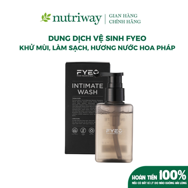 Dung dịch vệ sinh nam FYEO Nutriway khử mùi, làm sạch - Hương nước hoa Pháp cao cấp chính hãng với 3 tầng hương