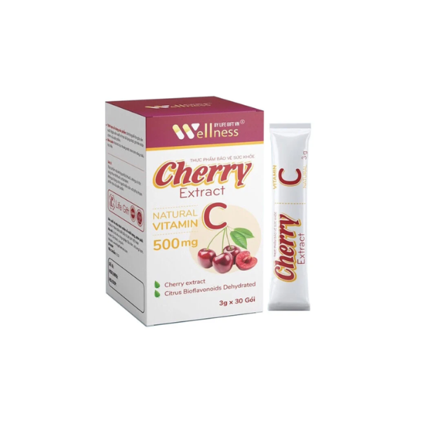 Thực phẩm bảo vệ sức khỏe CHERRY EXTRACT Wellness By Life Gift VN 500mg