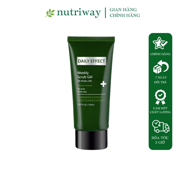 Tẩy Tế Bào Chết Hạt Khổ Qua DAILY EFFECT Weekly Scrub Gel 120ml Nutriway