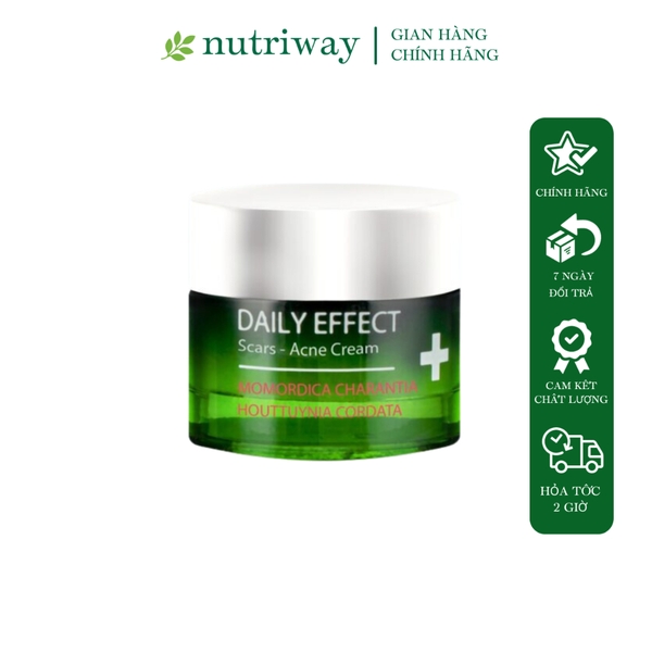 Kem Chấm Mụn DAILY EFFECT Khổ Qua Rừng & Rau Diếp Cá - DAILY ACNE CREAM 10g Nutriway