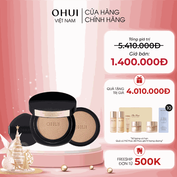Bộ phấn Nước Kiềm Dầu Ohui Ultimate Cover Denier Cushion